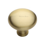 Heritage Brass Mushroom Design Wardrobe Knob – 38mm Ø